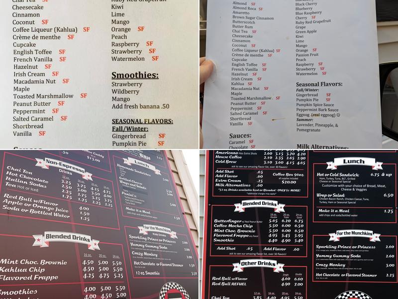 The Pit Stop Drive Thru Menu