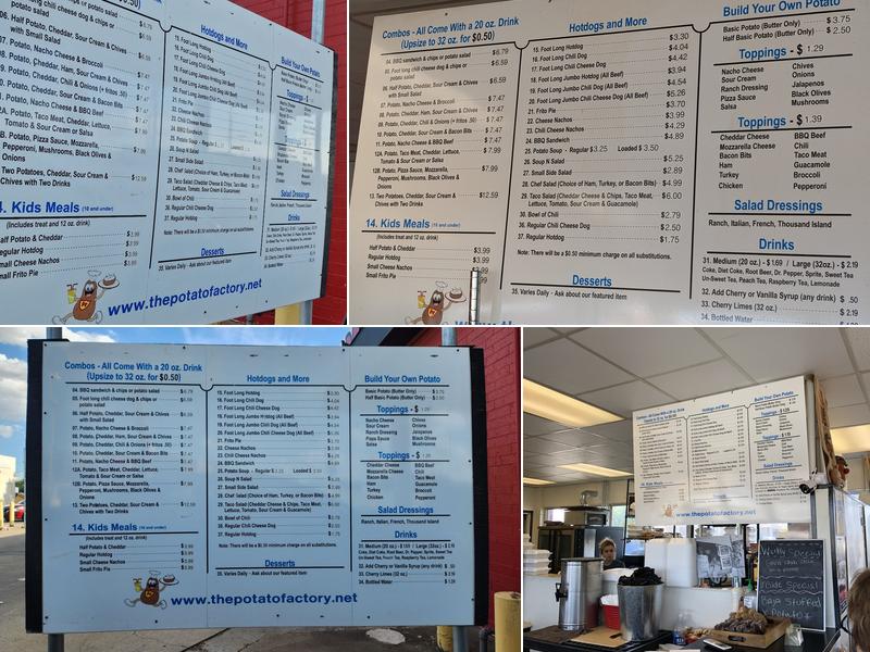 The Potato Factory Menu