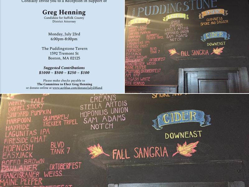 The Puddingstone Tavern Menu