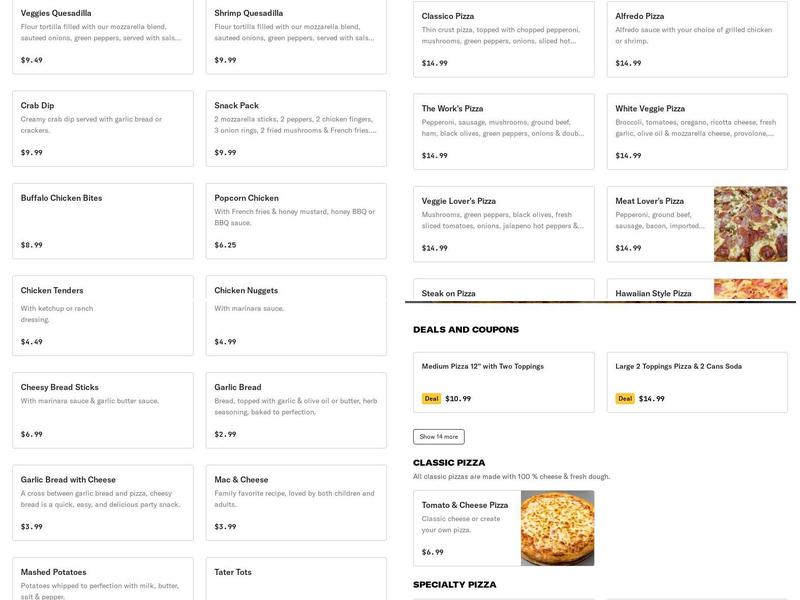 Royal Menu Menu
