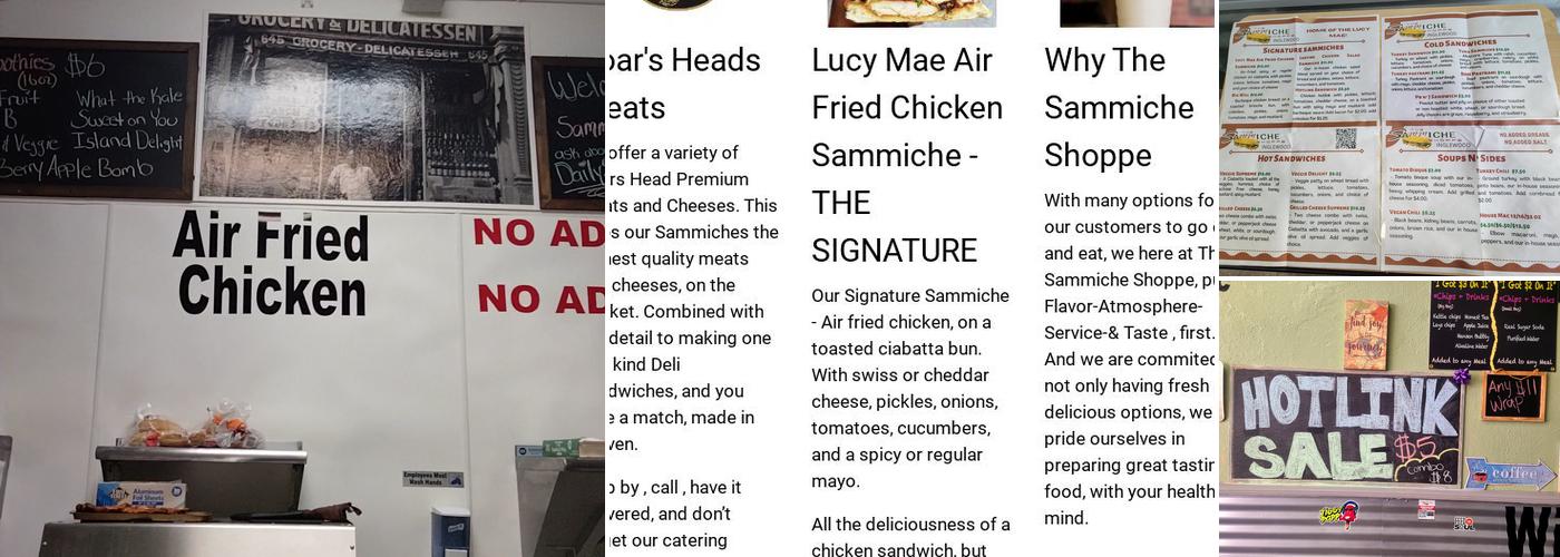 THE SAMMICHE SHOPPE- Inglewood Menu