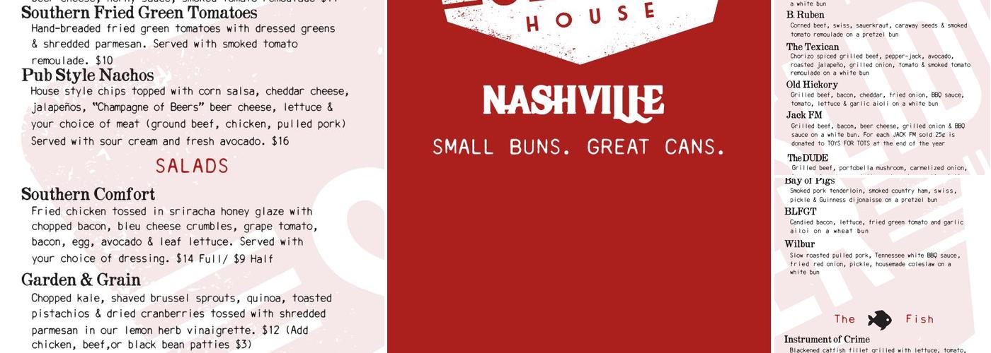 The Slider House Menu