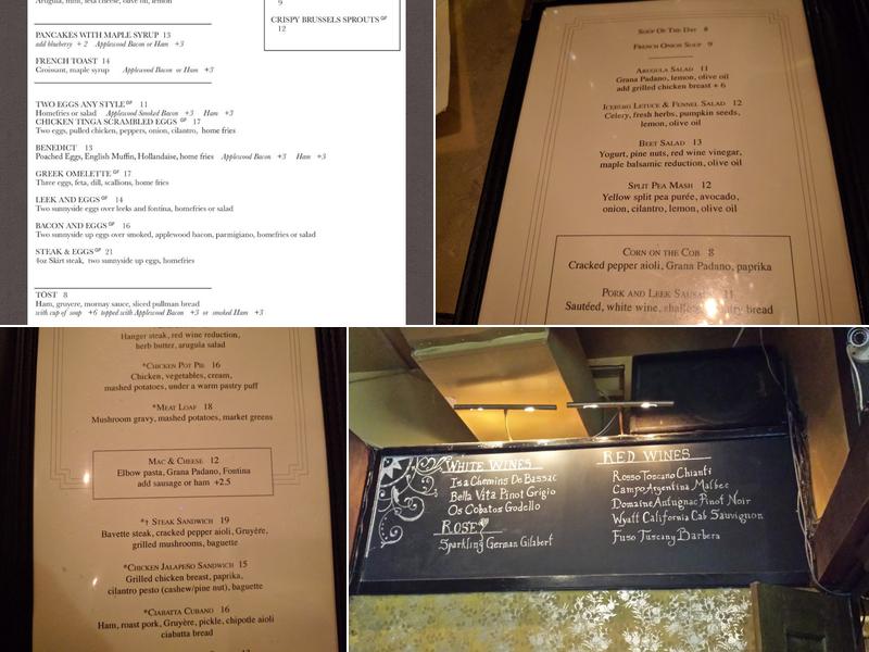 The Sparrow Tavern Menu