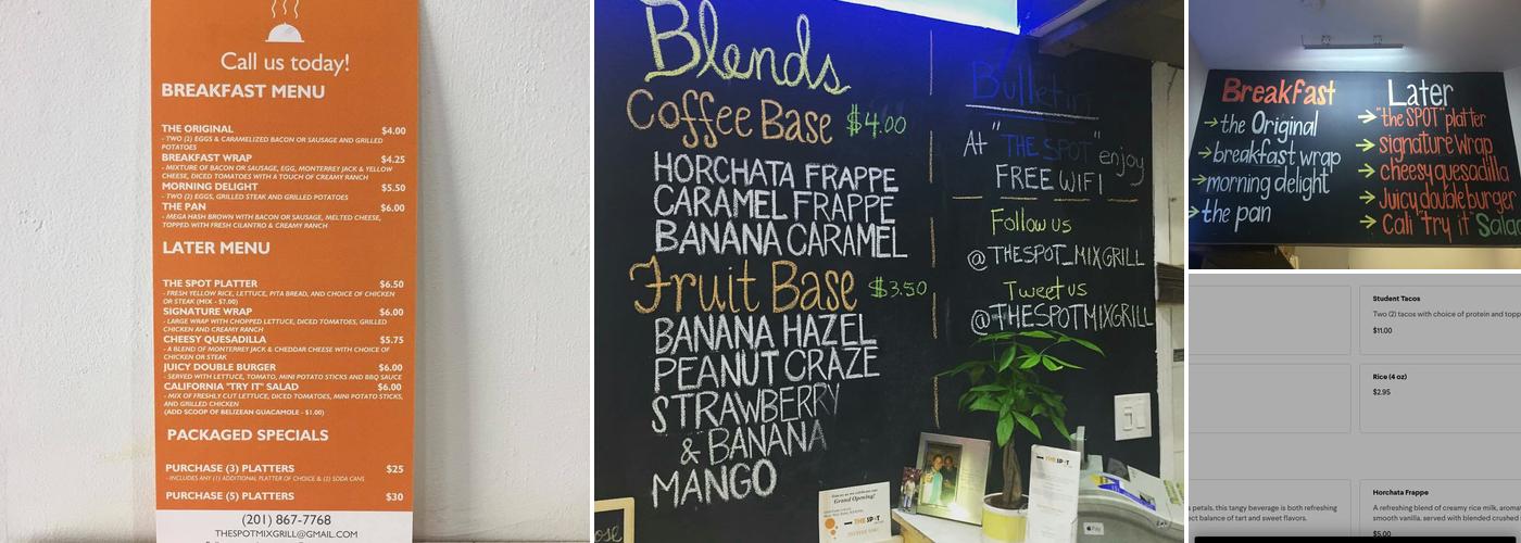 The Spot Mix Grill Menu