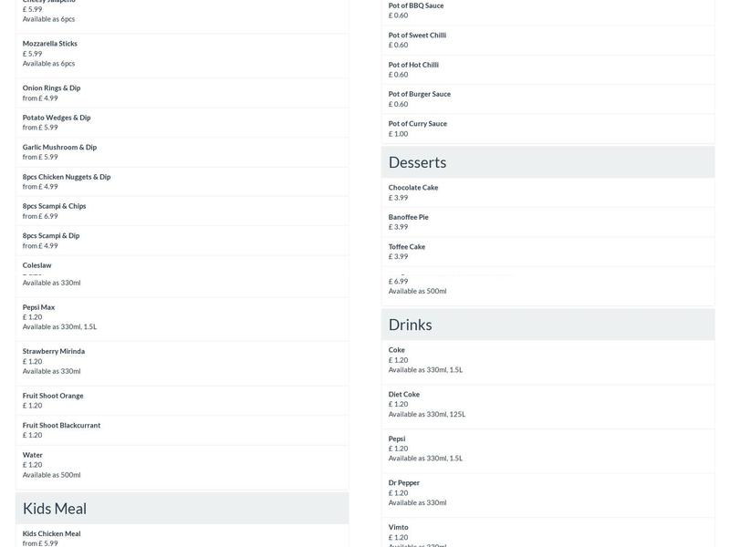 Pizza Milano | Worcester Menu