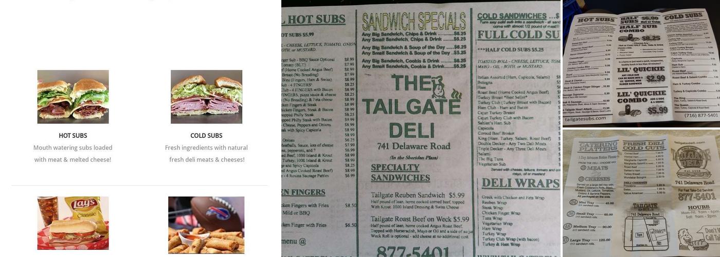 Tailgate Subs Menu
