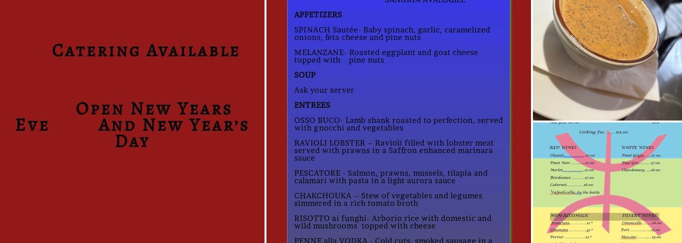 Zouave Restaurant Menu
