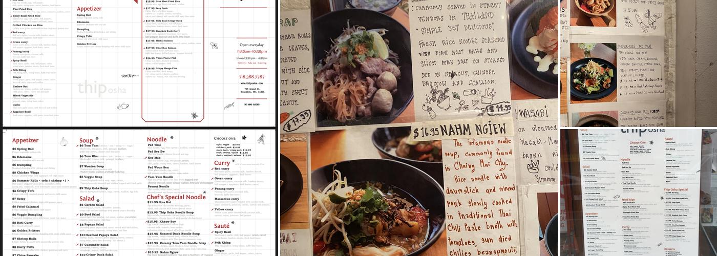 Thip Osha Menu