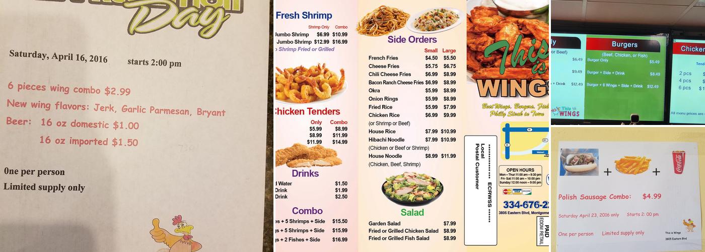 This Is Wings Menu
