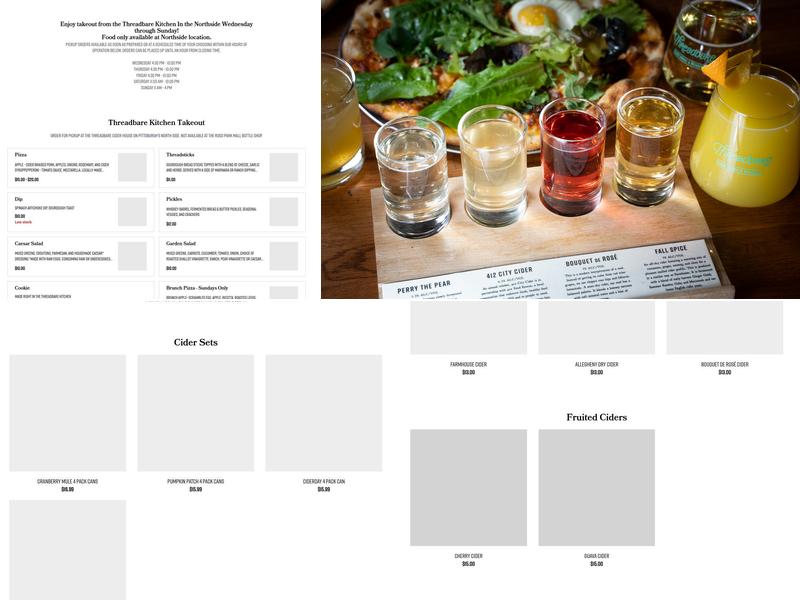 Threadbare Cider House Menu