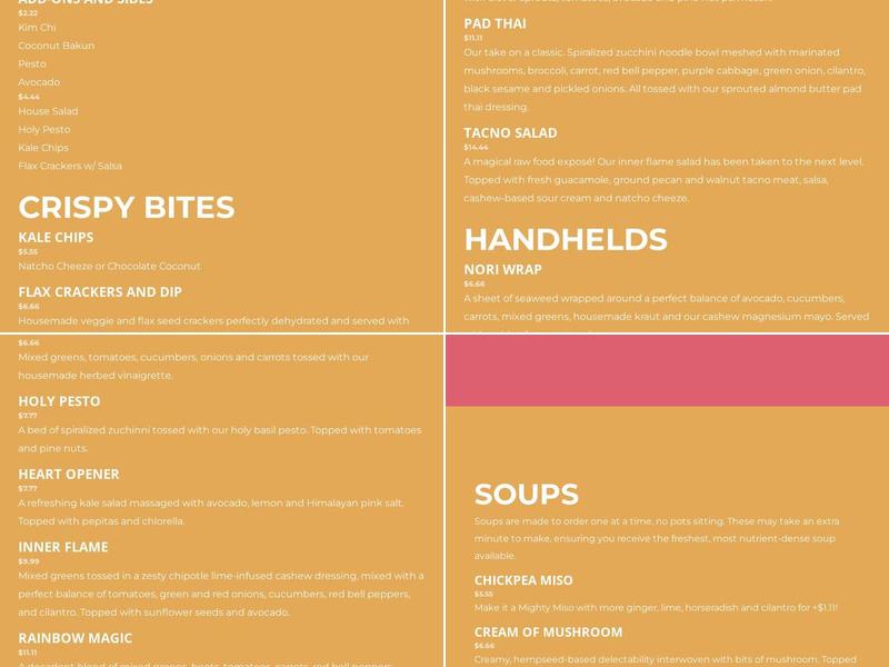 Thrive Menu