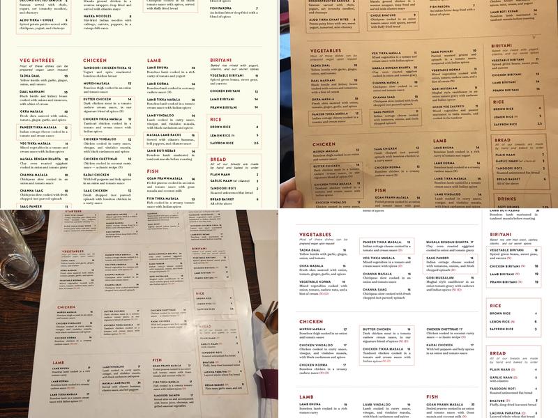 Tilak Menu