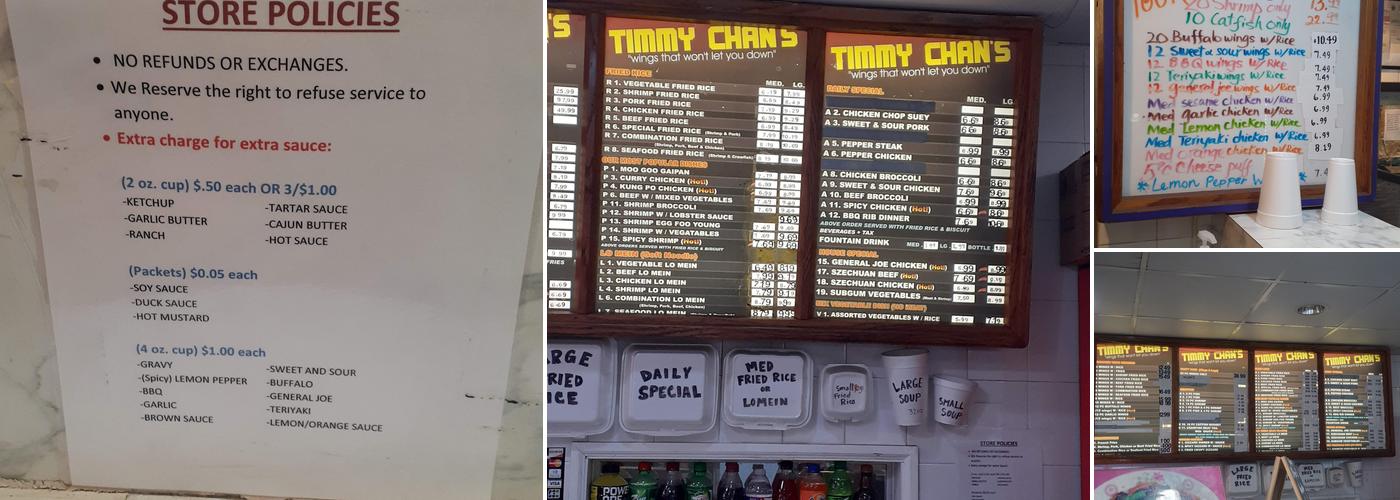 Timmy's Choice Menu