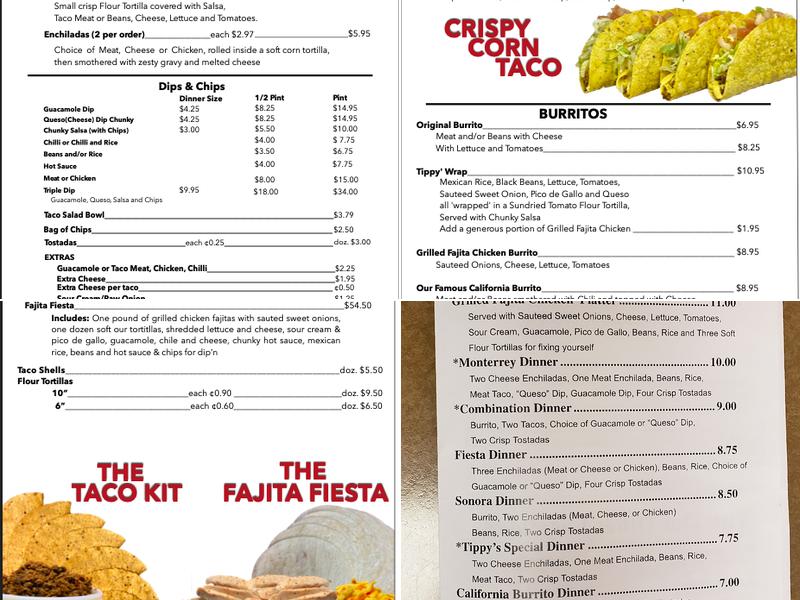 Tippy's Taco House Menu