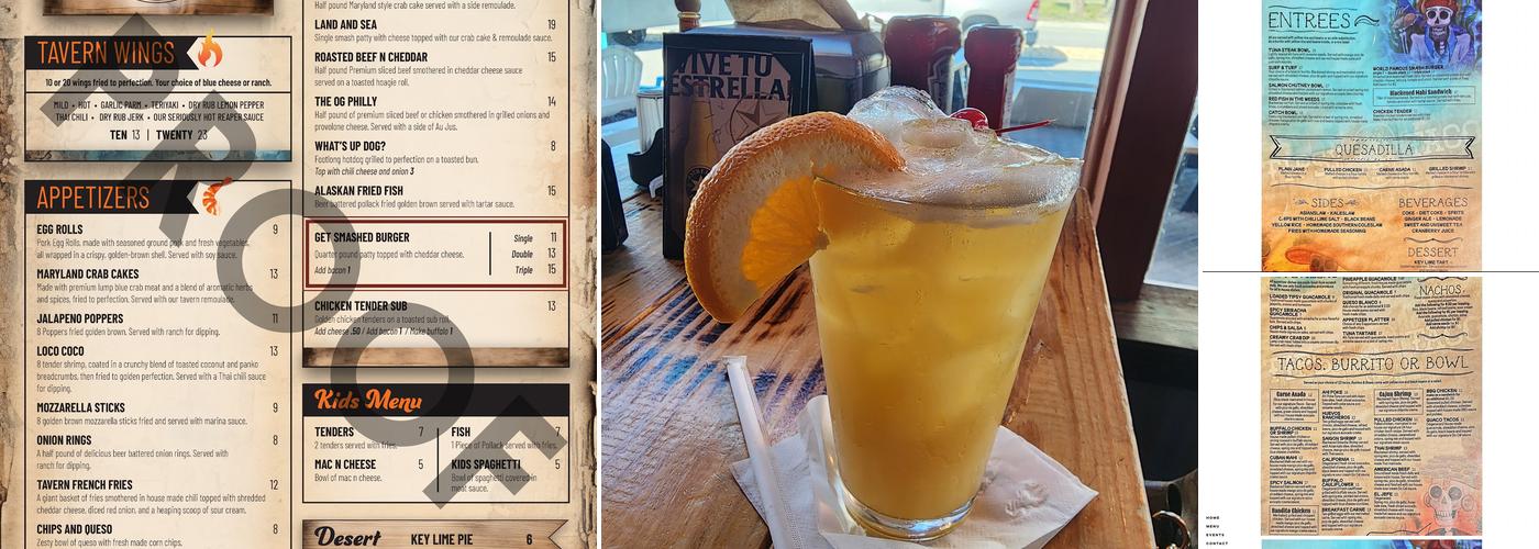 Tipsy Taco Cantina Menu