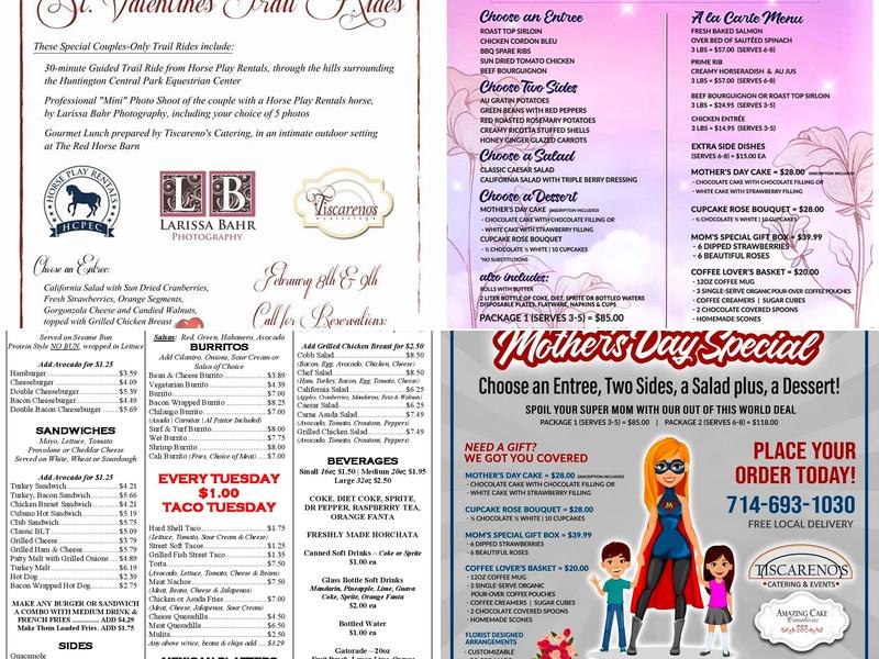 Tiscareno’s Mexican Bistro & Deli Menu