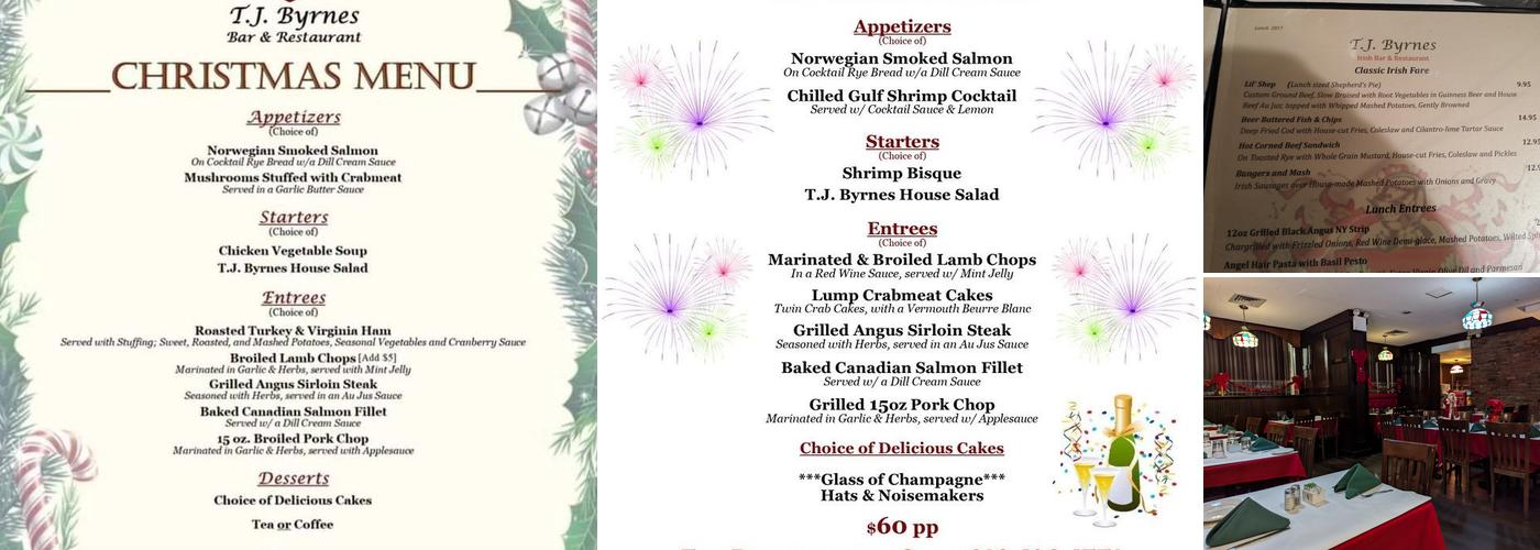 T.J. Byrnes Bar & Restaurant Menu