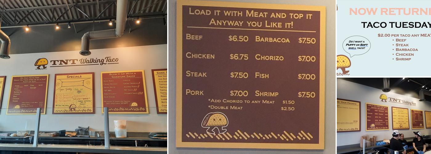 TNT Walking Taco Menu