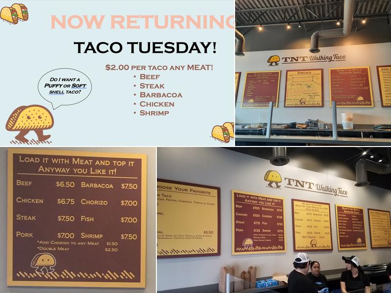 TNT Walking Taco Menu