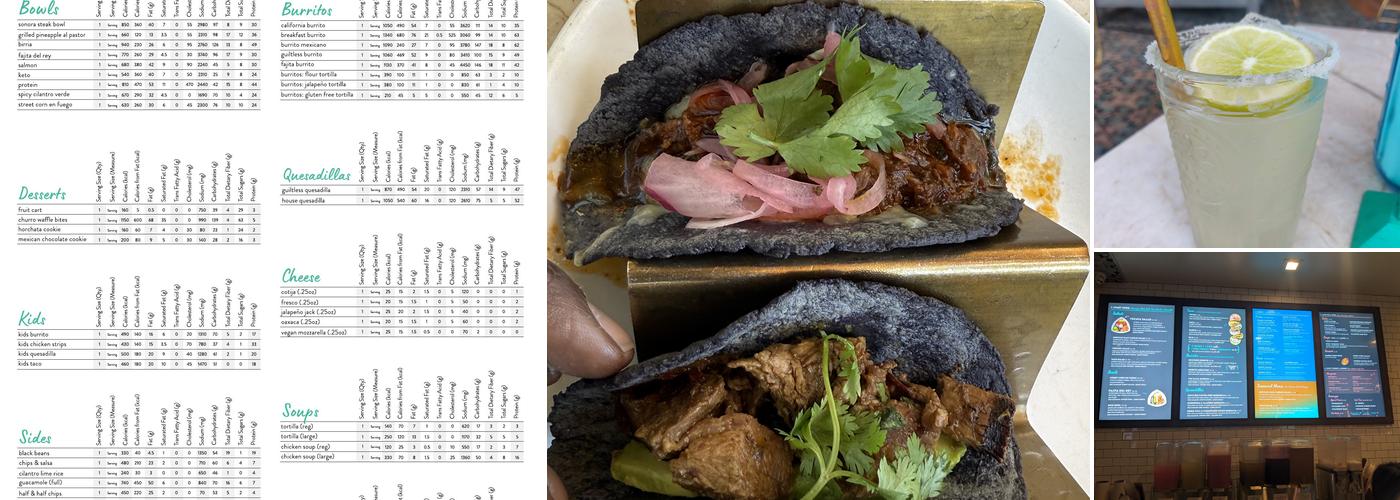 Tocaya Modern Mexican Menu