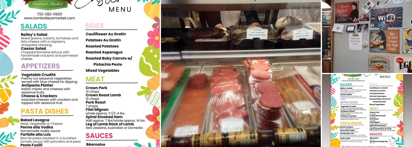 Tom Bailey's Market Menu