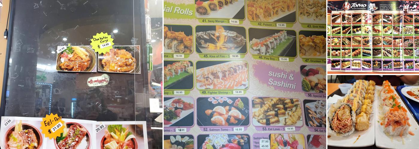 Tomo Sushi & Sashimi (H-Mart 2nd Floor) Menu