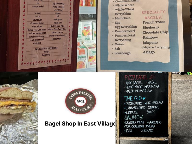 Tompkins Square Bagels Menu