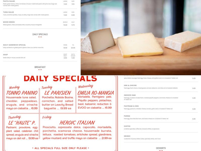 Caputo's Market & Deli 15th & 15th Menu