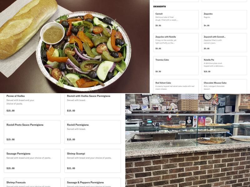 Tony's Pizzeria Menu