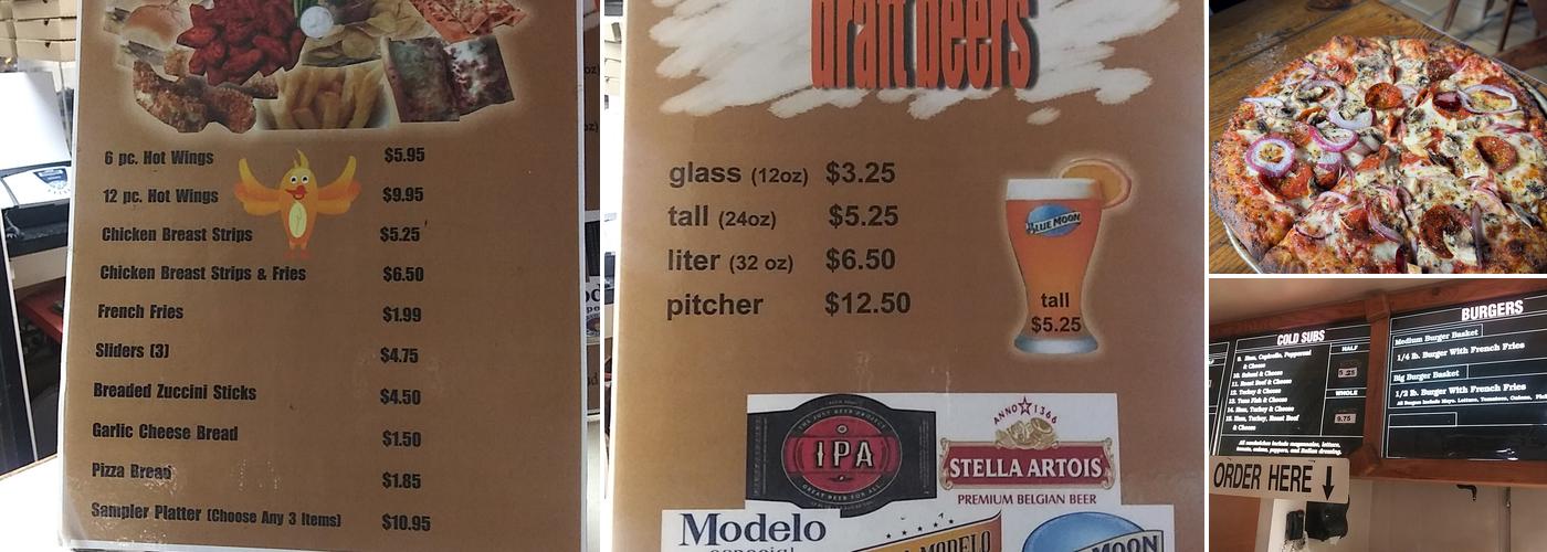 Tony's Subs and Pizza Menu