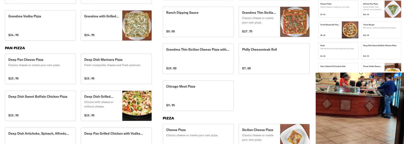 Torino Pizza Cafe Menu