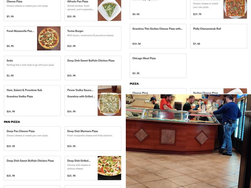 Torino Pizza Cafe Menu