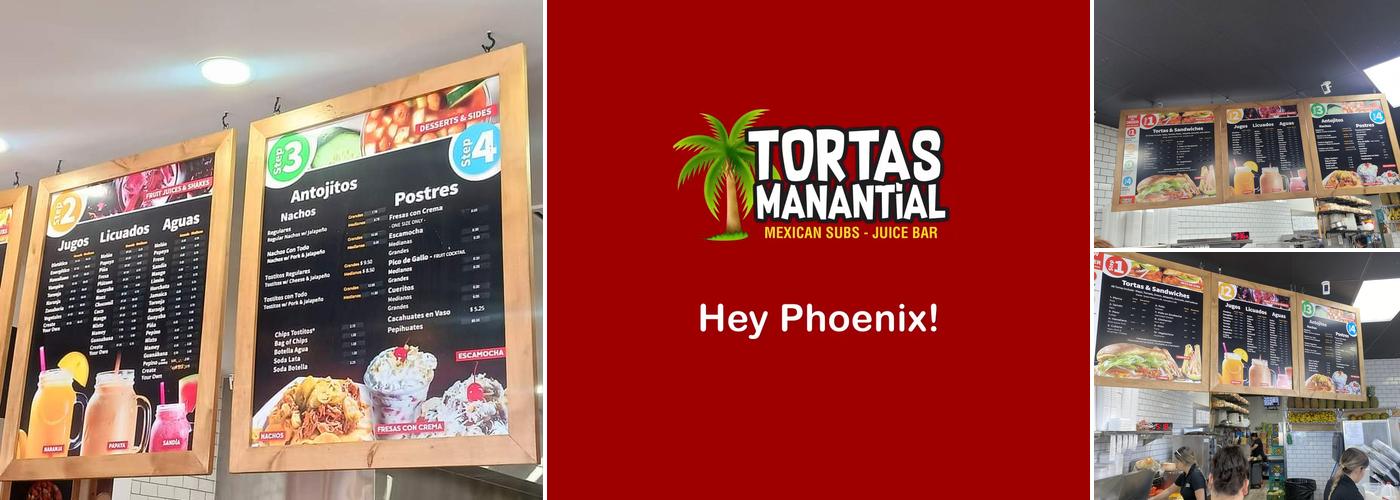 Tortas Manantial Menu