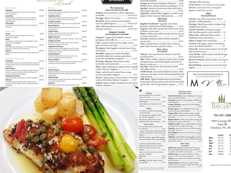 Toscana Menu