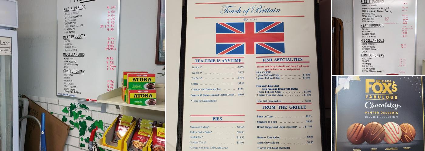 Touch of Britain Menu