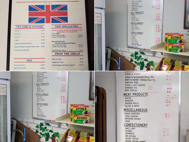 Touch of Britain Menu