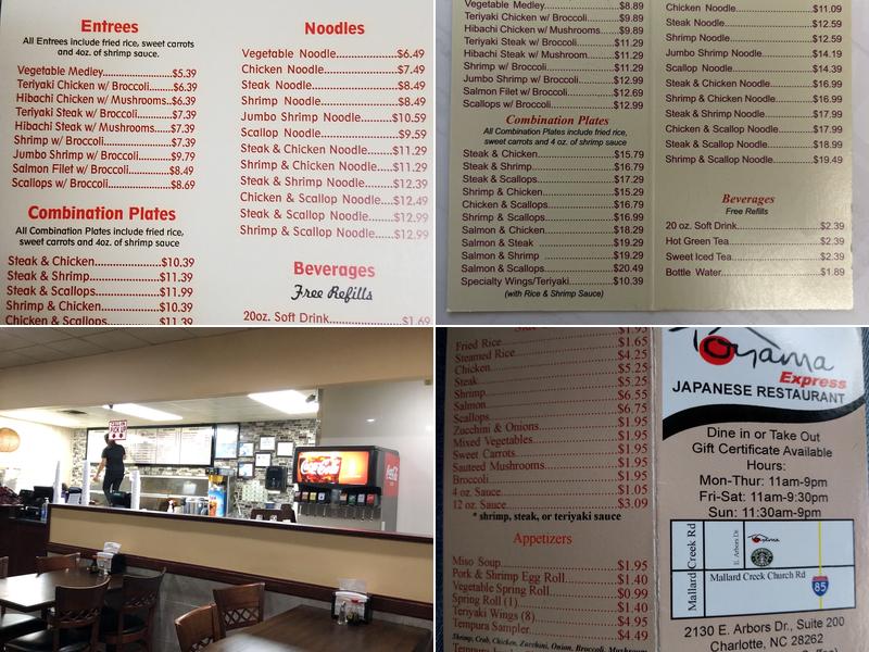 Toyama Express Japanese Restaurant Menu