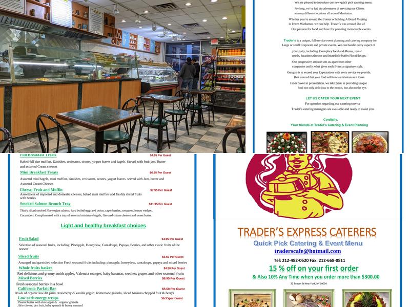 Trader Express Deli Menu