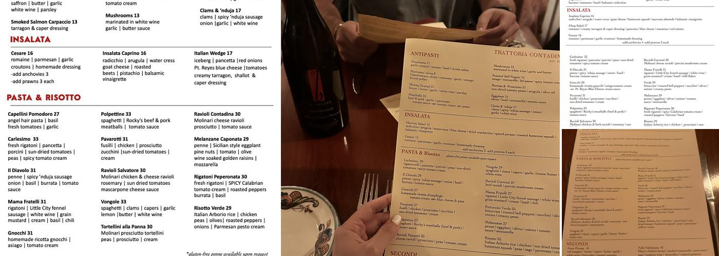 Trattoria Contadina Menu
