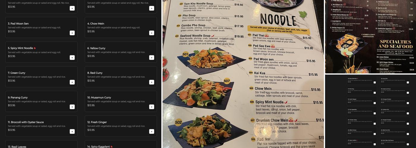 Tree House Thai Menu