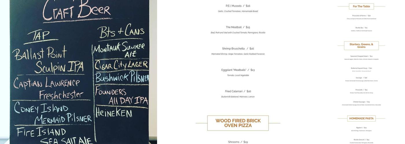 Copper House Menu