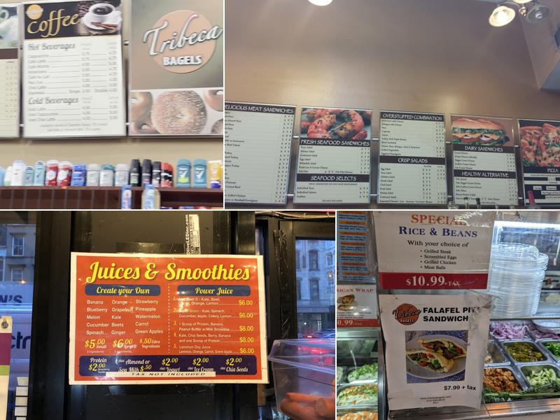 Tribeca Bagels Menu