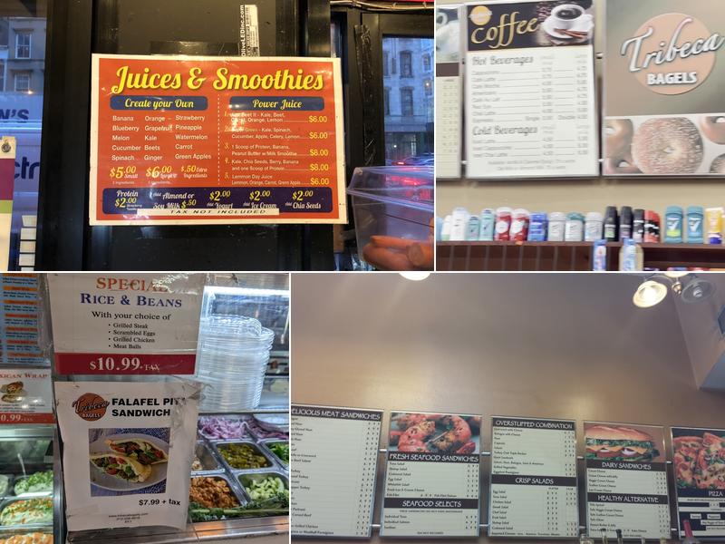 Tribeca Bagels Menu