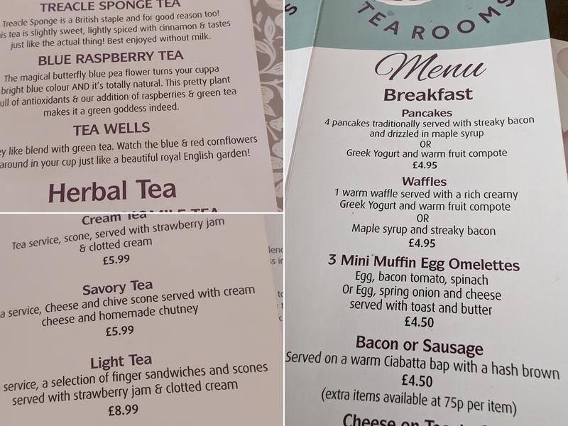 Sugar Plum Tearooms Menu