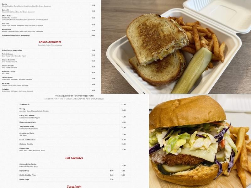 Trimana of woodland hills Menu