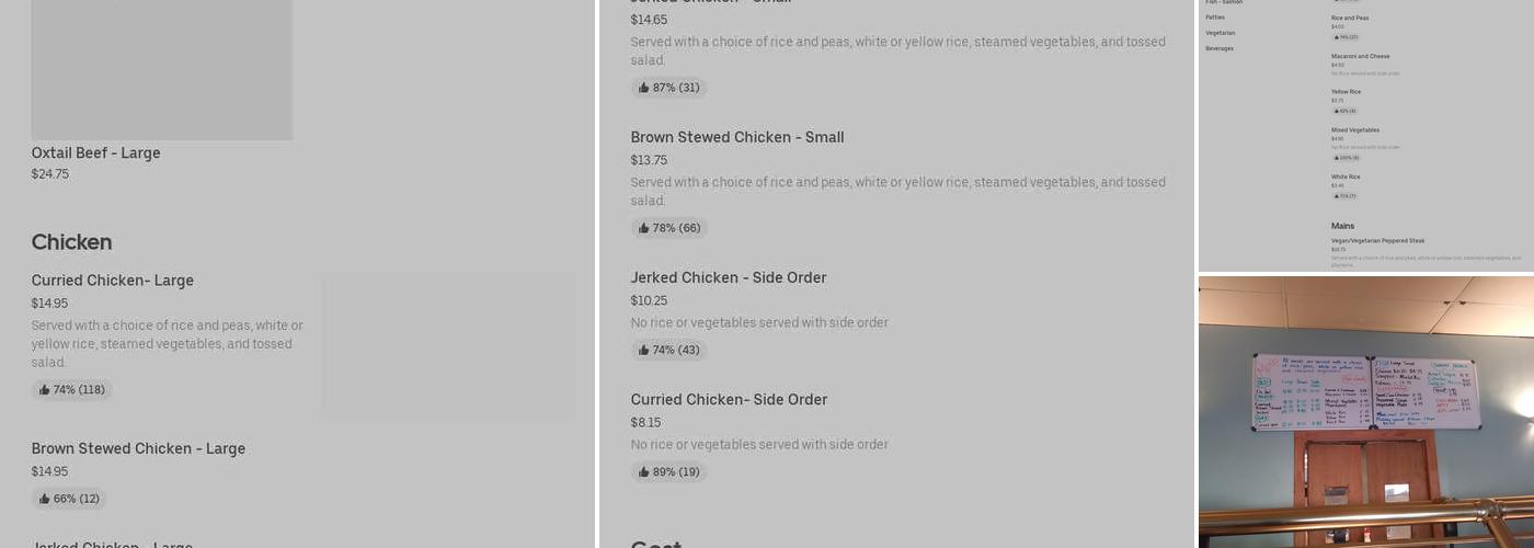 Tropical Isles Caribbean Restaurant Menu