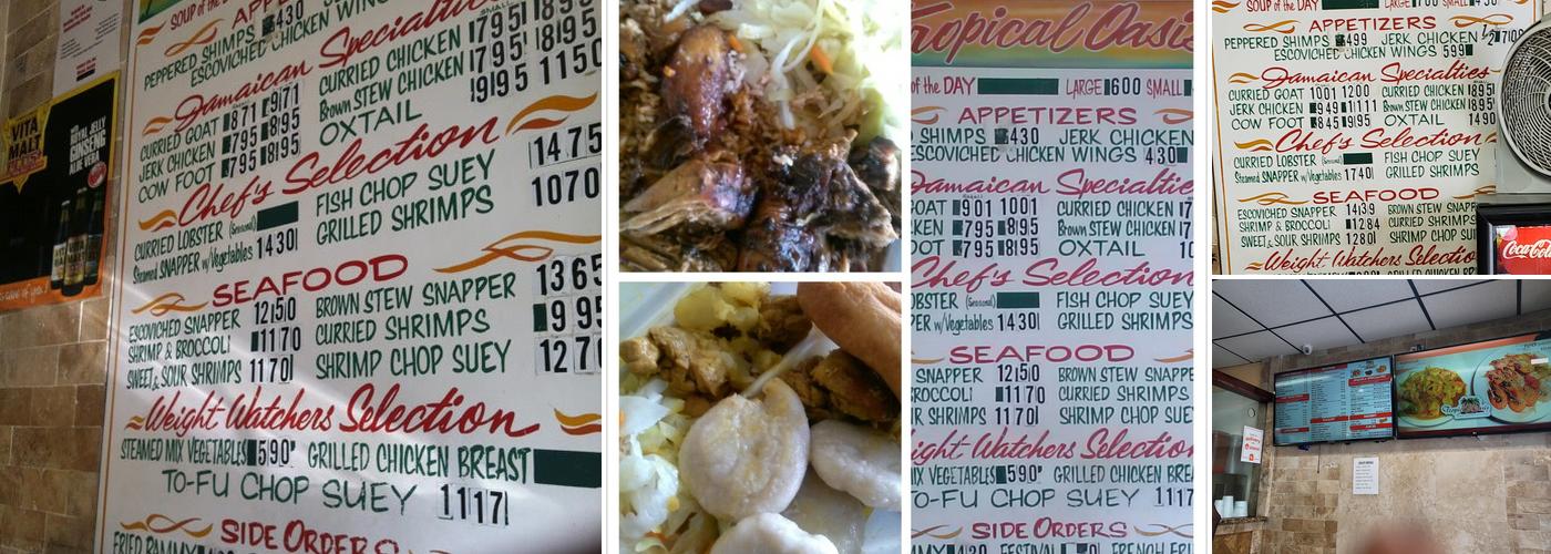 Tropical Oasis Menu