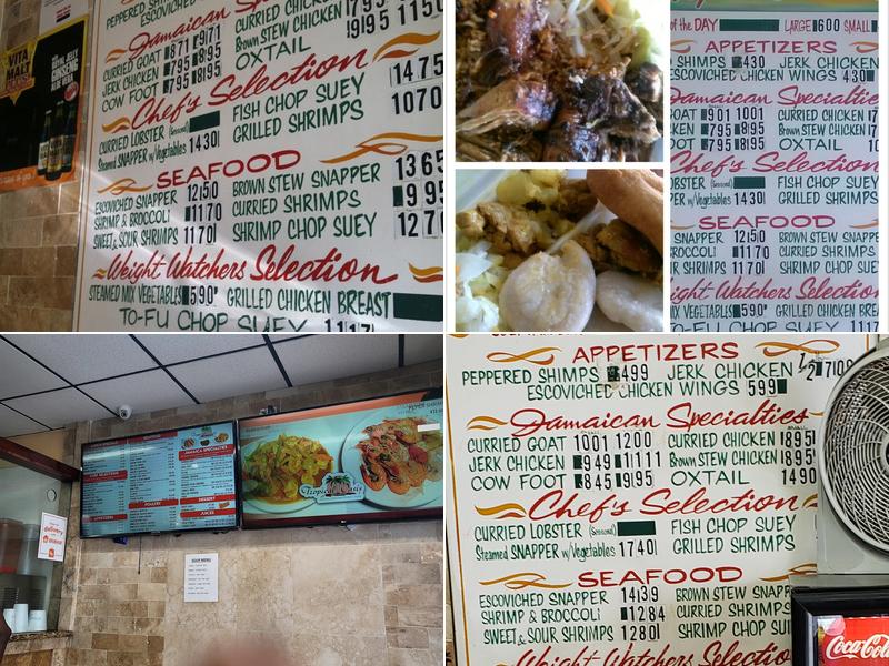 Tropical Oasis Menu