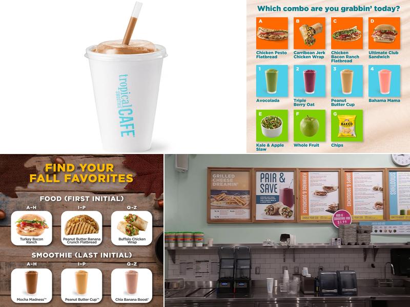 Tropical Smoothie Cafe Menu