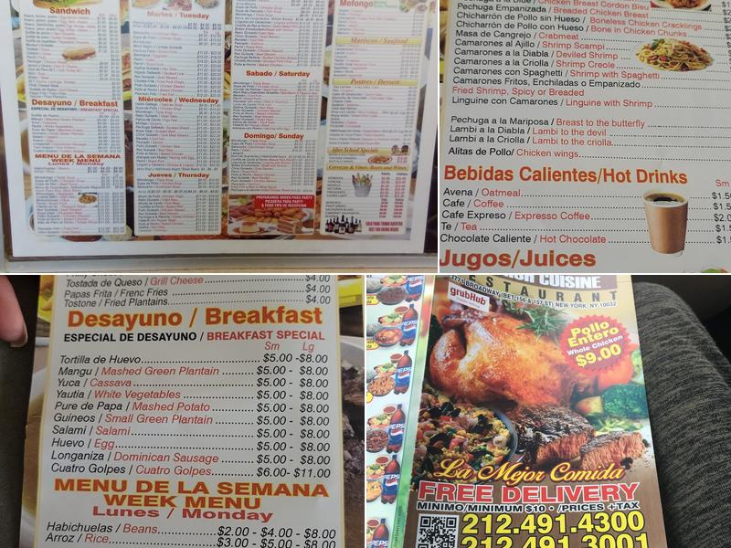 Tropical Menu